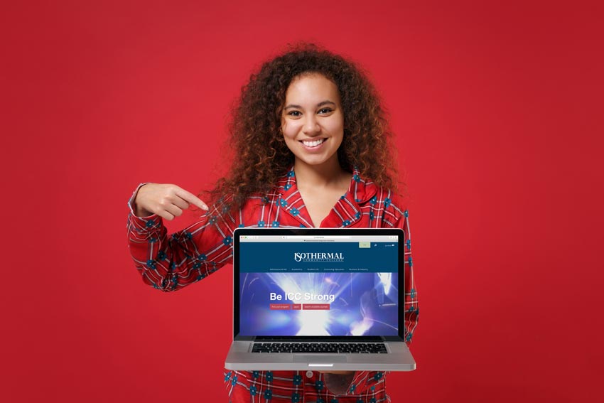 Stock art of girl holding notebook computer