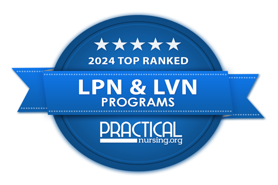 2024 top ranked LPN and LVN Programs awards badge